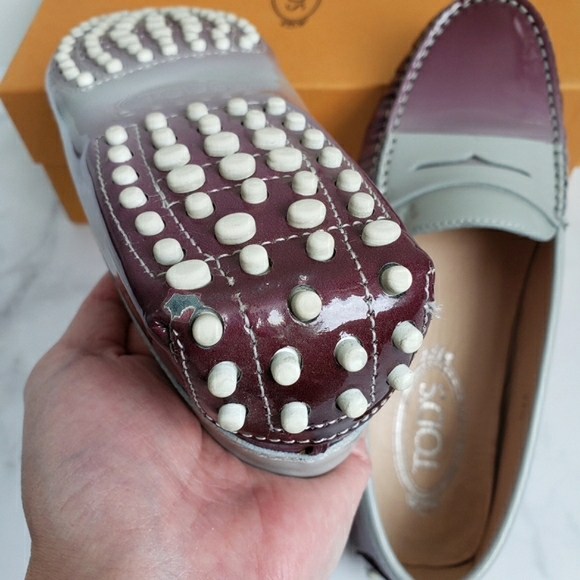 Tods Gommino Patent Loafers Sz 37.5 - Picture 7 of 11